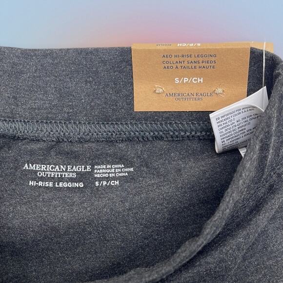 AMERICAN EAGLE Women’s Small Gray Hi-Rise Leggings - Picture 2 of 3